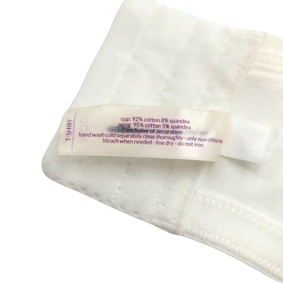 NEW! Cacique Lane Bryant Bra 38D White T-Shirt Cotton Blend Women’s Plus Size - Picture 9 of 9